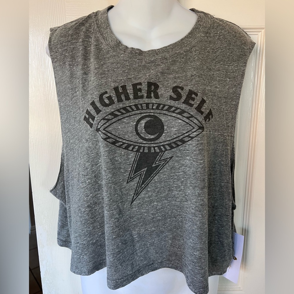 SPIRITUAL GANGSTER ELEVATED EYE CALLIE CROP TANK